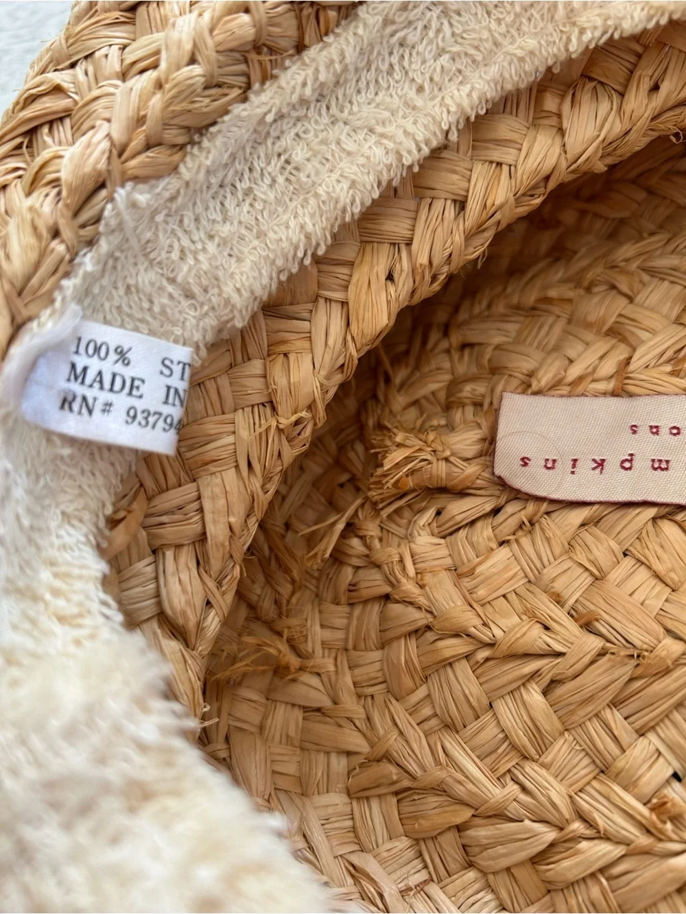 Beige Straw Sun Hat